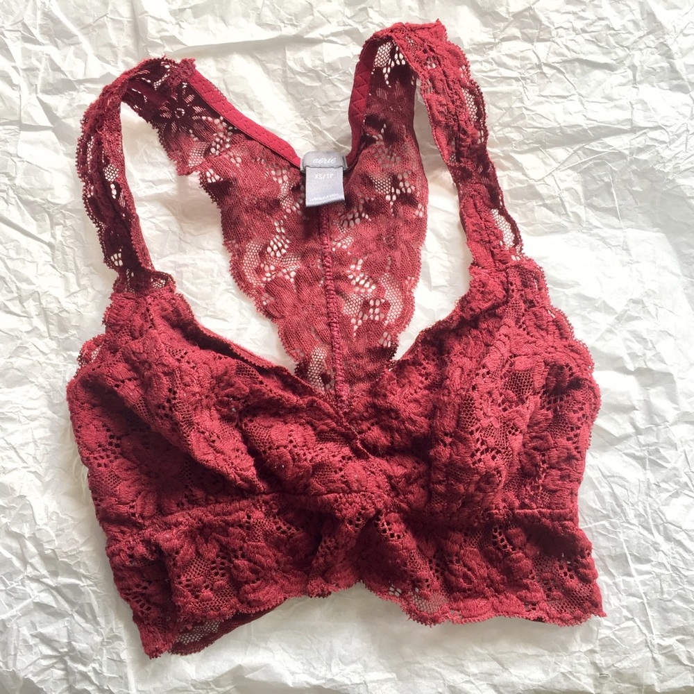 American Eagle Maroon Bralette XS